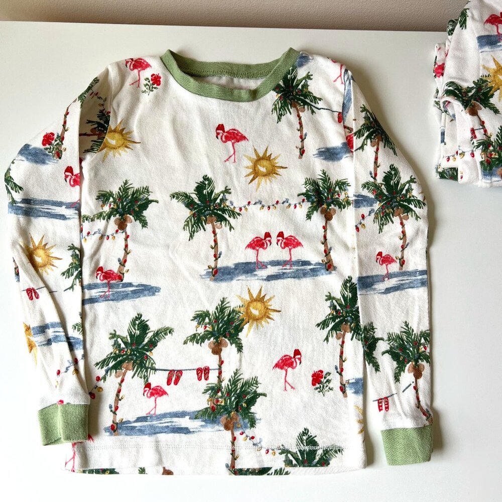 Tropical Christmas Burt's Bee Baby Pajamas size 5T
